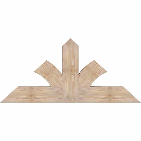 Ekena Millwork Richland Smooth Timber Gable Bracket, Douglas Fir, 48"W x 22"H x 3 1/2"D x 5 1/2"F, 11/12 Pitch GBW048X22X0406RIC00SDF